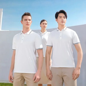 Verano de los hombres personalizados de alta calidad 100% algodón de secado rápido Golf para Polos de manga corta y patrón sólido impreso Jersey - Product Image 4