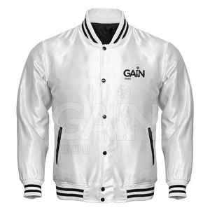 Chaqueta de equipo deportivo de alta calidad OEM chaqueta Super Unisex Letterman de satén chaquetas de invierno hechas a medida - Product Image 1