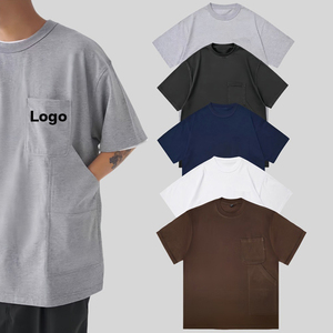 Premium Quality Custom Logo Screen Printing Streetwear 100% Cotton Oversize Drop Shoulder Crewneck <b>T</b>-<b>shirt</b> for <b>Men</b> - Product Image 6