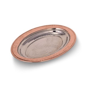 ถาดเสิร์ฟทองแดงรูปเรือทรงหรูหรา ลายวงรี ถาดโลหะตกแต่ง ทำจากสแตนเลส - Product Image 4