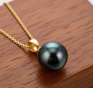 Customizable 925 Sterling Silver Dainty Chain 18K Gold Round Shape <b>Pendant</b> Bohemian Natural Black <b>Pearl</b> Healing Crystal Fashion - Product Image 4