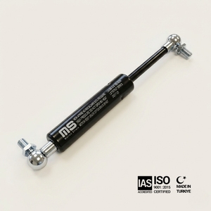 Vérin à gaz cylindrique en acier peint noir, droit, 18mm-8mm, 302mm (11.89in), 50N-800N, pour hayon de voiture et trappe de bateau, Origine Turquie - Product Image 1