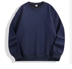 Sweat-shirt à manches longues 100% coton pour hommes, col rond, coupe ample, imprimé en couleur unie du Bangladesh pour la saison d'hiver - Product Image 1