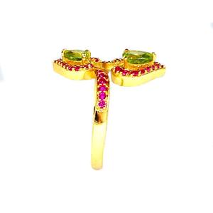 Vente en gros de breloque en plaqué or en argent sterling 925 faite à la main avec des pierres précieuses multicolores - Product Image 5