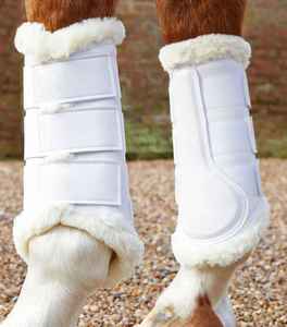 Bottes de brossage pour chevaux personnalisées, conception protectrice absorbant les chocs, soutien des tendons du jarret, équipement équestre, bottes de brossage - Product Image 1