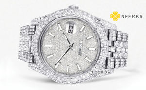 Montre Moissanite entièrement faite à la main-Hip Hop Diamond Tester Passé Watch, fournisseur de montres Moissanite indiennes de confiance - Product Image 4