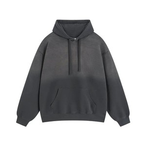 Sudaderas con capucha sublimadas con impresión de soplo bordada personalizada Sudaderas con capucha de hombre con logotipo personalizado en blanco Sudaderas con capucha de gran tamaño lavadas con ácido - Product Image 2