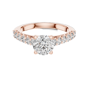 แหวนเพชรทรงกลม 1.54 กะรัต สำหรับผู้หญิง VVS-VS EF CVD ทอง 18KT, 14KT, 10KT และเงิน 925  ทองชมพู, ทองเหลือง, ทองขาว - Product Image 3