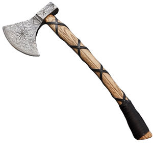 ขวานโทมาฮอว์คเหล็กดามัสกัสคุณภาพสูง ผลิตด้วยมือ ตีขึ้นรูปด้วยไม้ สำหรับงาน DIY อุตสาหกรรม ขวานแบบกำหนดเองสำหรับการตั้งแคมป์และการล่าสัตว์ - Product Image 1