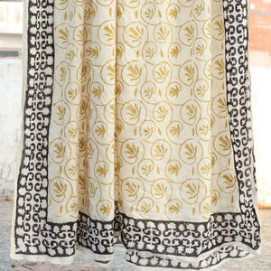 Bufanda tradicional hecha a mano de algodón 100% con estampado de bloques a mano Jaipur bufanda hecha a mano Boho Chic bufanda ligera de algodón suave - Product Image 1