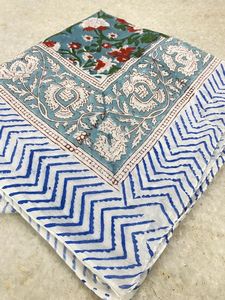 Handmade Indian Large Cotton Scarf Wrap Sarong <b>Shawl</b> 45\" Wide X 76\" Inches Flower Print Bikini Cover Traditional <b>Shawls</b> - Product Image 4