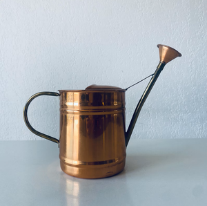 Grand arrosoir en cuivre martelé avec bec allongé et large poignée supérieure pour le jardinage domestique - Product Image 2