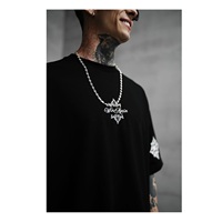 T-shirt imprimé surdimensionné pour homme, logo personnalisé, sérigraphie, tricoté, streetwear, vêtements de fitness, longueur longue, grande taille, séchage rapide