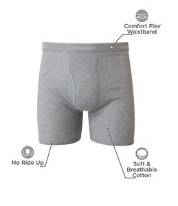 Sous-vêtements Boxer Personnalisés pour Hommes Logo de Marque Personnalisé Tissu Tissé Respirant Séchage Rapide Solide Antibactérien Couleurs Personnalisées - Product Image 3