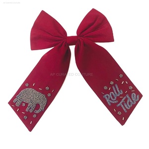 Indian Handcrafted Beaded <b>Bows</b> for Women and Kids Embellished Hair <b>Clips</b> Accessory Alligator Seed Bead Design - Product Image 5