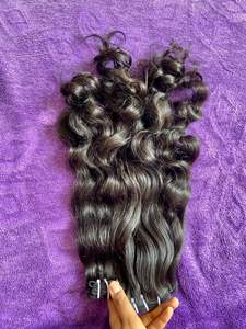 Venta al por mayor 100% Raw Bouncy Ondulado Indio Remy Extensiones de paquetes de pelo Precio de fábrica Proveedores de cabello humano virgen - Product Image 3