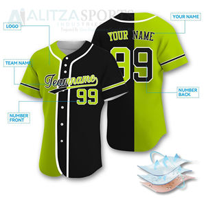 Camisetas de béisbol con logotipo personalizado, uniforme abotonado, camiseta de softbol, impresión por sublimación, patrón en blanco, conjunto de ropa deportiva, impresión personalizada - Product Image 6