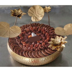 Conception de chocolat martelé pour les mariages élégant bol de service en métal moderne hôtels accessoires de salle à manger écologiques porte-bonbons - Product Image 4