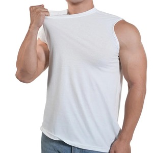2025 Nueva ropa deportiva para hombre, chaleco musculoso para correr, Camiseta deportiva de algodón sin mangas, camiseta sin mangas lisa con cuello redondo, ropa de Fitness para culturismo - Product Image 2