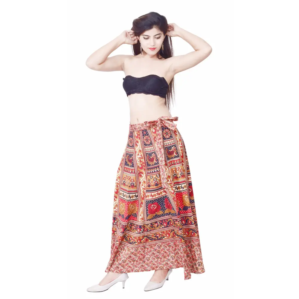 Beautiful Ladies Bath Wear Wrap Skirts Indian Cotton Sarong Wrap Cover Up Cotton Wrap Skirt