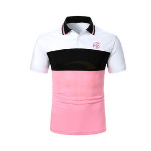 เสื้อโปโลผู้ชายสีตัดกันเสื้อยืดโปโลผู้ชายทำจากวัสดุที่ดีที่สุด - Product Image 1