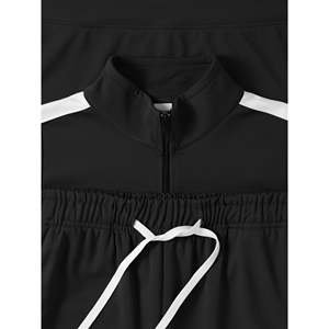 Ropa de entrenamiento deportivo, traje de gimnasio transpirable para correr, chándal personalizado de 2 piezas con capucha para correr, Fitness para hombres - Product Image 3