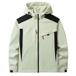 OEM ODM <b>Man's</b> Outdoor SoftShell <b>Jacket</b> MOQ 100PCS Spring Autumn Waterproof Coat Windproof with Breathable Feature Sportswear - Product Image 4