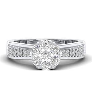 แหวนเพชรทรงกลม 0.530 กะรัต ผลิตในห้องปฏิบัติการ ได้รับการรับรองจาก IGI ของ REYES  ทองคำขาว 14K ของขวัญแต่งงาน เครื่องประดับชั้นดี - Product Image 1