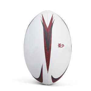 Balón de Rugby de Cuero de Tamaño Estándar al por Mayor, Ligero, Duradero, Impermeable, Tamaño y Color Personalizados, Logotipo Personalizado, para Entrenamiento, Precio Económico - Product Image 1