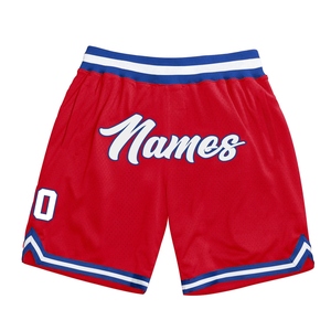 Industrie Direct Engro Sportswear Basketball <b>Shorts</b> Custom Red <b>White</b>-Royal Authentic Throwback Basketball <b>Shorts</b> - Product Image 1