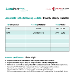 Diffuseur de chauffage latéral droit pour Fiat Linea, Punto Grande (expédition du fabricant turc) Code de produit: ACG2230 - Product Image 2