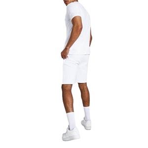 Ropa deportiva unisex con logotipo personalizado, trajes de verano sólidos a la moda, ropa de dos piezas, Camiseta de algodón, conjuntos cortos con servicio OEM - Product Image 3