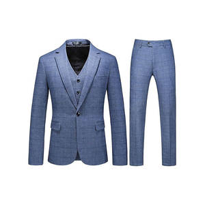 Conjunto de Traje Casual de Negocios para Hombre, de Algodón, al por Mayor, Corte Entallado, Tipo de Cierre de un Solo Botón, 2 Piezas - Product Image 1