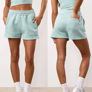 En gros 2025 Coton Polaire Shorts Personnalisé Sweat Shorts Cordon Femmes Respirant Décontracté Solide Femmes Coton Terry Shorts - Product Image 3