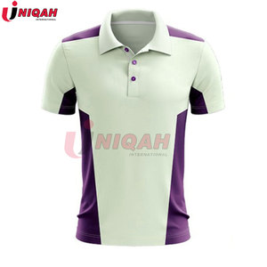 เสื้อกีฬาผ้าทอลายทแยงผ้าแห้งเร็วป้องกันแบคทีเรียเสื้อคริกเก็ตระบายอากาศพิมพ์ซับลิเมชัน - Product Image 4