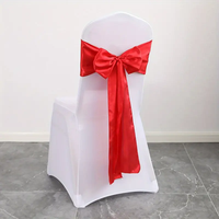 Élégant Satin Chaise Ceintures Arcs Couverture De Chaise Universelle Pour La Décoration De Mariage