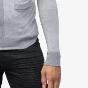 Cárdigan de punto de mezcla de algodón de alta calidad para hombre, suéter escolar de invierno informal personalizado con logotipo frontal bordado y botón - Product Image 6