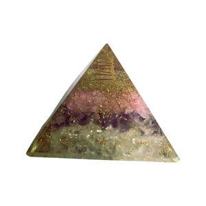 หินอเมทิสต์กึ่งมีค่าหินอเมทิสต์โรสควอตซ์ใสรูปทรงปิรามิดออร์โกไนต์สัญลักษณ์ชีวิตของต้นไม้งานฝีมือแมกนีเซีย - Product Image 4