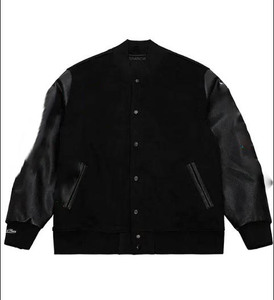 Veste universitaire d'hiver élégante taille XL pour hommes Logo côtelé personnalisé imprimé tissu polaire durable nouveau design veste de baseball décontractée - Product Image 1