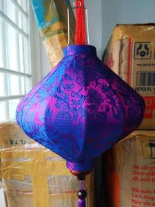 Lanterne en soie pour le festival du Nouvel An lanterne traditionnelle vietnamienne suspendue en tissu de soie de bambou lanternes en soie de style vintage - Product Image 2