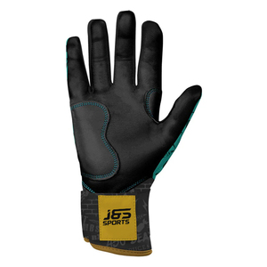 Guantes de Bateo de Béisbol y Sóftbol Personalizados para Hombre - Marca J S Sports, Cuero Premium Transpirable, Cierre de Gancho y Bucle con Puño Largo - Product Image 3