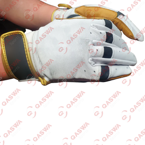Nouvelle arrivée dernière conception personnalisée 100% cuir véritable antidérapant respirant réglable Wrap manchette Baseball gants de frappe - Product Image 6