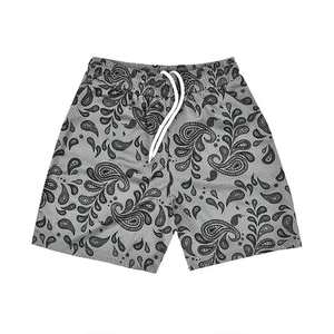 Shorts amples en maille surdimensionnés, style streetwear décontracté pour hommes, étiquette et marque personnalisées - Product Image 2