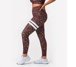 Personalizado de secado rápido transpirable correr mujeres Yoga Fitness Leggings cintura alta moda mallas de Yoga sin costuras - Product Image 3