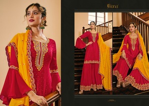 ชุดแต่งงานสไตล์ปากีสถานสุดคลาสสิก,สำหรับงานปักผ้าไหมเนื้อนุ่มสไตล์ Salwar Kameez พร้อมผ้าออร์แกนซ่า Dupatta คุณภาพส่งออกในระดับต่ำจากอินเดีย - Product Image 6