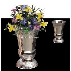 Jarrón de trompeta de Metal plateado personalizado, soporte de flores para decoración del hogar, soporte de flores, centros de mesa de boda, soporte de jarrón - Product Image 4