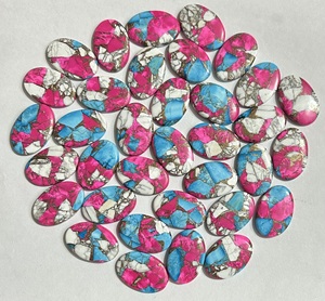 พลอยธรรมชาติขัดและหลวมทำจากทองแดงเทอร์ควอยส์พลอยสีฟ้า - Product Image 2