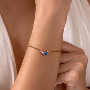925 Sterling <b>Silver</b> 18K Gold Vermeil Personalized Gemstone <b>Bracelet</b> Mother & Daughter <b>Bracelet</b> Jewelry Christmas Gifts <b>for</b> Her - Product Image 5
