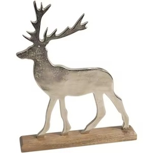 Última llegada Metal decoración de Navidad decorativa plata Reno estatua perfecta para el hogar Oficina Mesa decorativa - Product Image 4