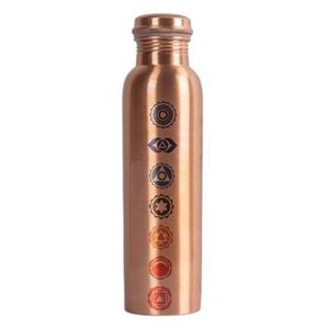 Botella de agua de cobre puro elegante y duradera hecha a mano con tapa a prueba de fugas para mejorar los beneficios del agua potable de hidratación - Product Image 6